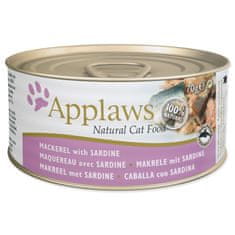 Applaws Konzerva Cat Mackerel & Sardine - KARTON (24ks) 70 g