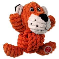 Dog Fantasy Hračka DOG FANTASY Safari tygr s uzlem pískací 18 cm