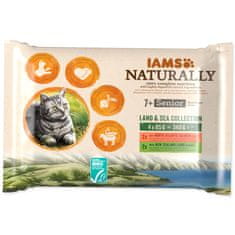 IAMS Kapsičky IAMS Naturally Senior mořské a suchozemské maso v omáčce multipack (4x85g) 340 g