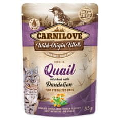 Carnilove Kapsička CARNILOVE Cat Castrate Rich in Quail enriched with Dandelion 85 g