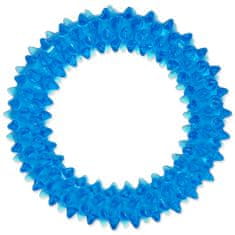 Dog Fantasy Hračka DOG FANTASY kroužek vroubkovaný modrý 7 cm 1 ks