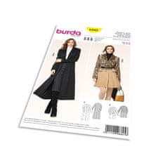 Burda Strih Burda 6845 - Áčkový kabát, dlhý kabát