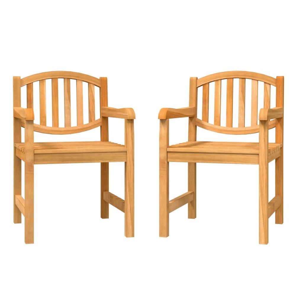 Vidaxl Záhradné stoličky 2 ks 58x59x88 cm tíkové masívne drevo