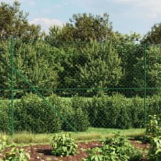 Vidaxl Drôtený plot s prírubou zelený 1,4x25 m