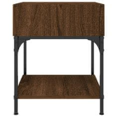 Vidaxl Nočný stolík hnedý dub 40x41x50 cm kompozitné drevo