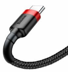 BASEUS Dátový kábel Cafule USB-C 2m 2A červeno-čierny (CATKLF-C91)