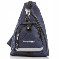 Bag Street Modrý trojuholníkový športový batoh 4033 bag street