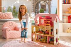 EcoToys Drevený domček pre bábiky rozprávková rezidencia 71 cm