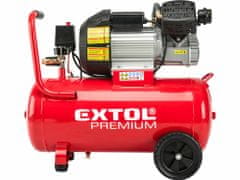 Extol Premium Kompresor olejový dvojvalcový, príkon 2,2kW, nádoba 50l, max. 8bar, EXTOL PREMIUM