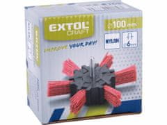 Extol Craft Kartáč okružný so stopkou vlnitý, nylonový drôt 1,2mm, Ø100mm, šírka 20mm, nylon, EXTOL CRAFT