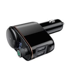 BASEUS S-06 Bluetooth transmiter autonabíjačka 2x USB, čierna