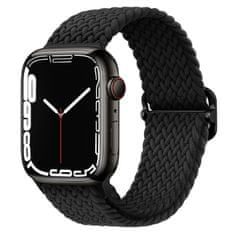 BStrap Elastic Nylon remienok na Apple Watch 42/44/45mm, black