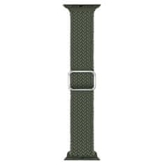BStrap Elastic Nylon remienok na Apple Watch 42/44/45mm, olive green