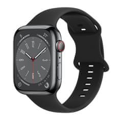 BStrap Smooth Silicone remienok na Apple Watch 42/44/45mm, black
