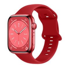 BStrap Smooth Silicone remienok na Apple Watch 42/44/45mm, red
