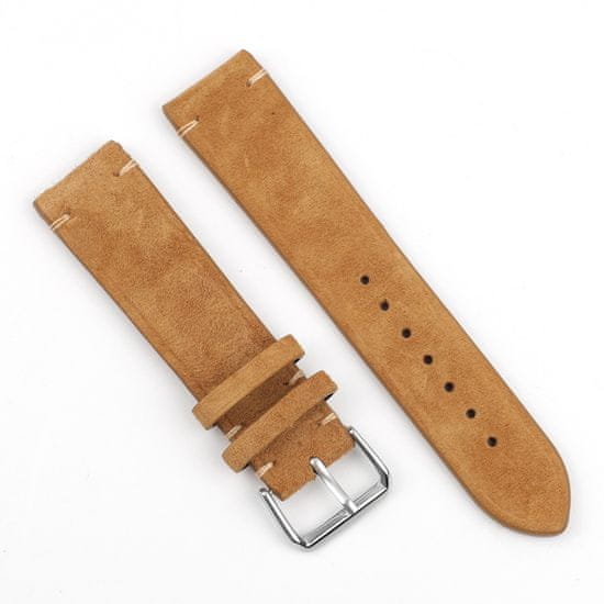 BStrap Suede Leather remienok na Samsung Galaxy Watch 3 45mm, brown