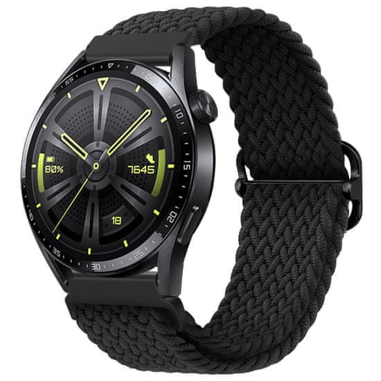 BStrap Elastic Nylon remienok na Huawei Watch GT/GT2 46mm, black