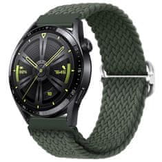BStrap Elastic Nylon remienok na Samsung Galaxy Watch 42mm, olive green