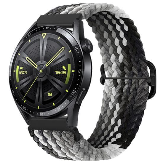 BStrap Elastic Nylon remienok na Samsung Galaxy Watch 3 45mm, black qiao