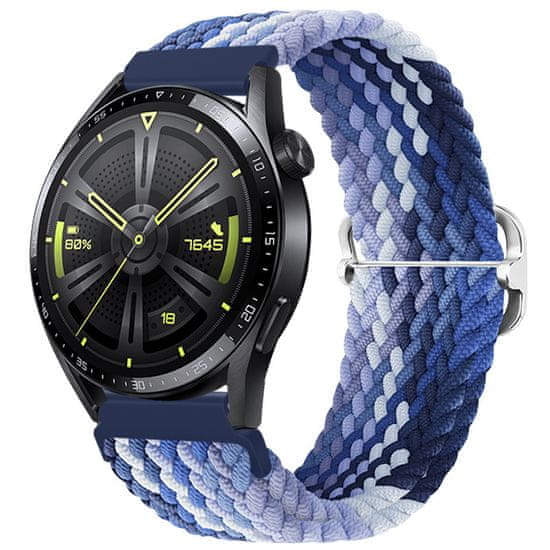 BStrap Elastic Nylon remienok na Huawei Watch GT3 46mm, blueberry