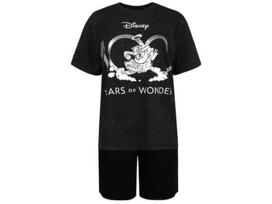 Disney Disney pánske pyžamo s krátkym rukávom, letné pyžamo čierno-šedé, bavlna OEKO-TEX