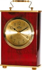 MPM QUALITY Stolové hodiny, 2839.55, gold - gaštan, 18cm