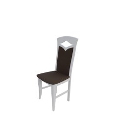 Veneti Jedálenská stolička MOVILE 30 - biela / tmavá hnedá 1