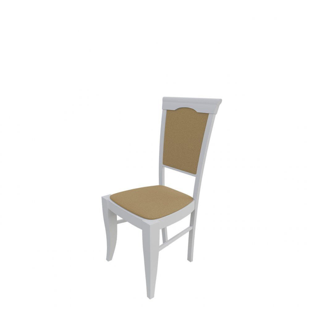 Veneti Čalúnená jedálenská stolička MOVILE 1 - biela / béžová