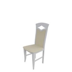 Veneti Jedálenská stolička MOVILE 30 - biela / béžová ekokoža