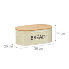 Relax Kovový chlebník Bread Bamboo, 2206
