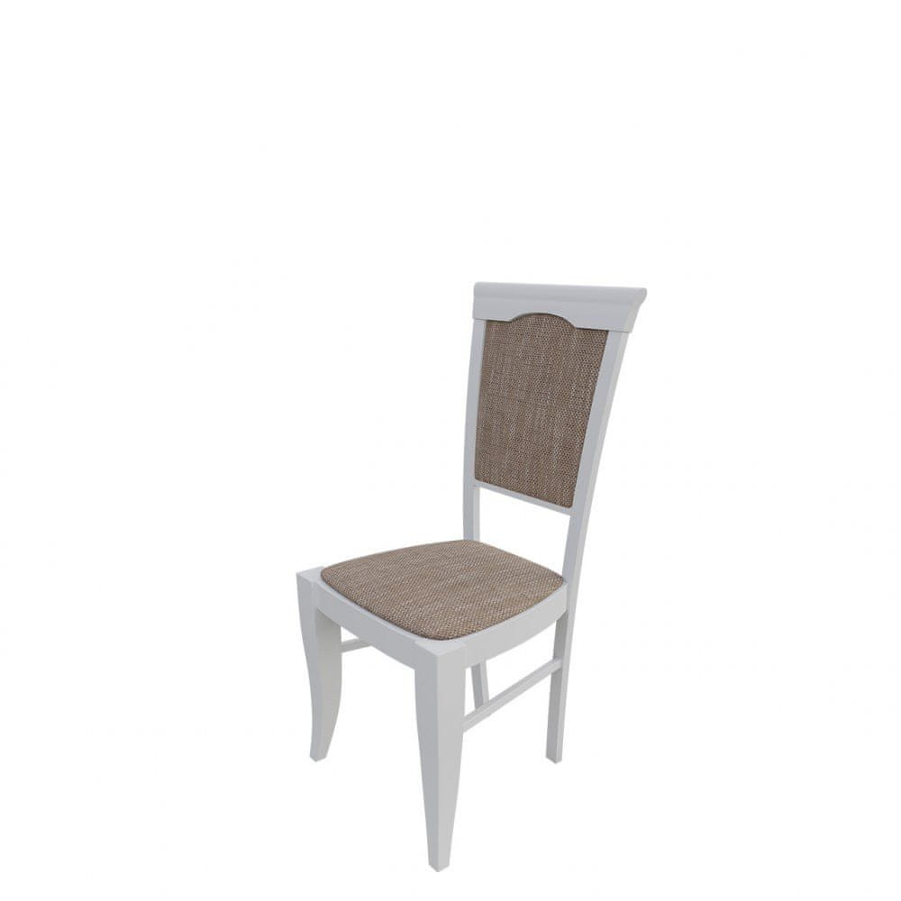 Veneti Čalúnená jedálenská stolička MOVILE 1 - biela / hnedá