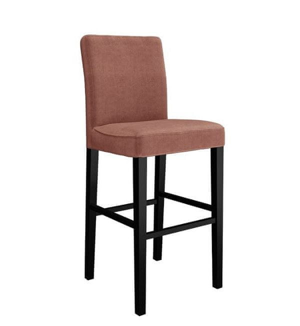 Veneti Barová stolička SAYDA - čierna / ružová