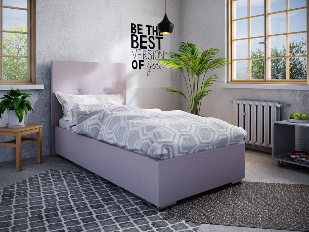 Veneti Jednolôžková posteľ 90x200 FLEK 2 - ružová