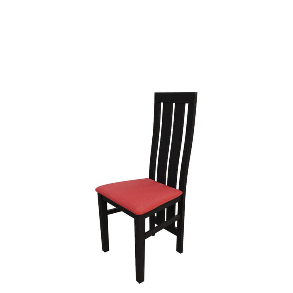 Veneti Jedálenská stolička MOVILE 42 - wenge / červená ekokoža
