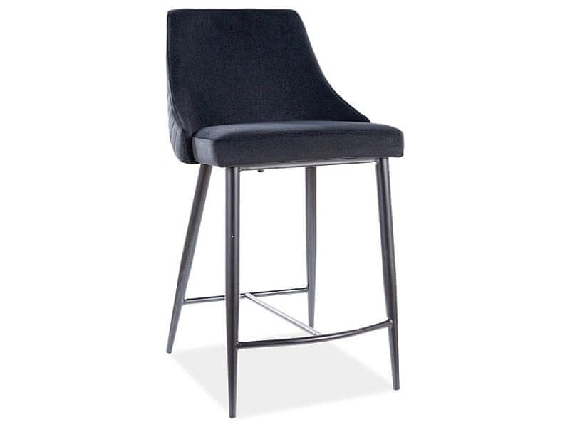 Veneti Malá barová stolička LOTKA - čierna
