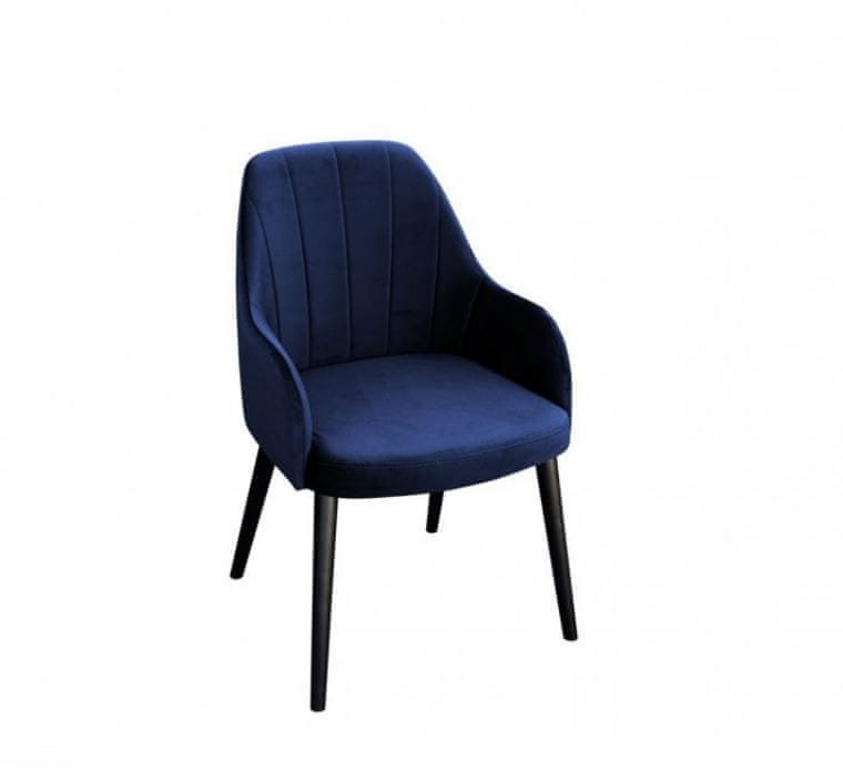 Veneti Čalúnená jedálenská stolička MOVILE 50 - čierna / modrá