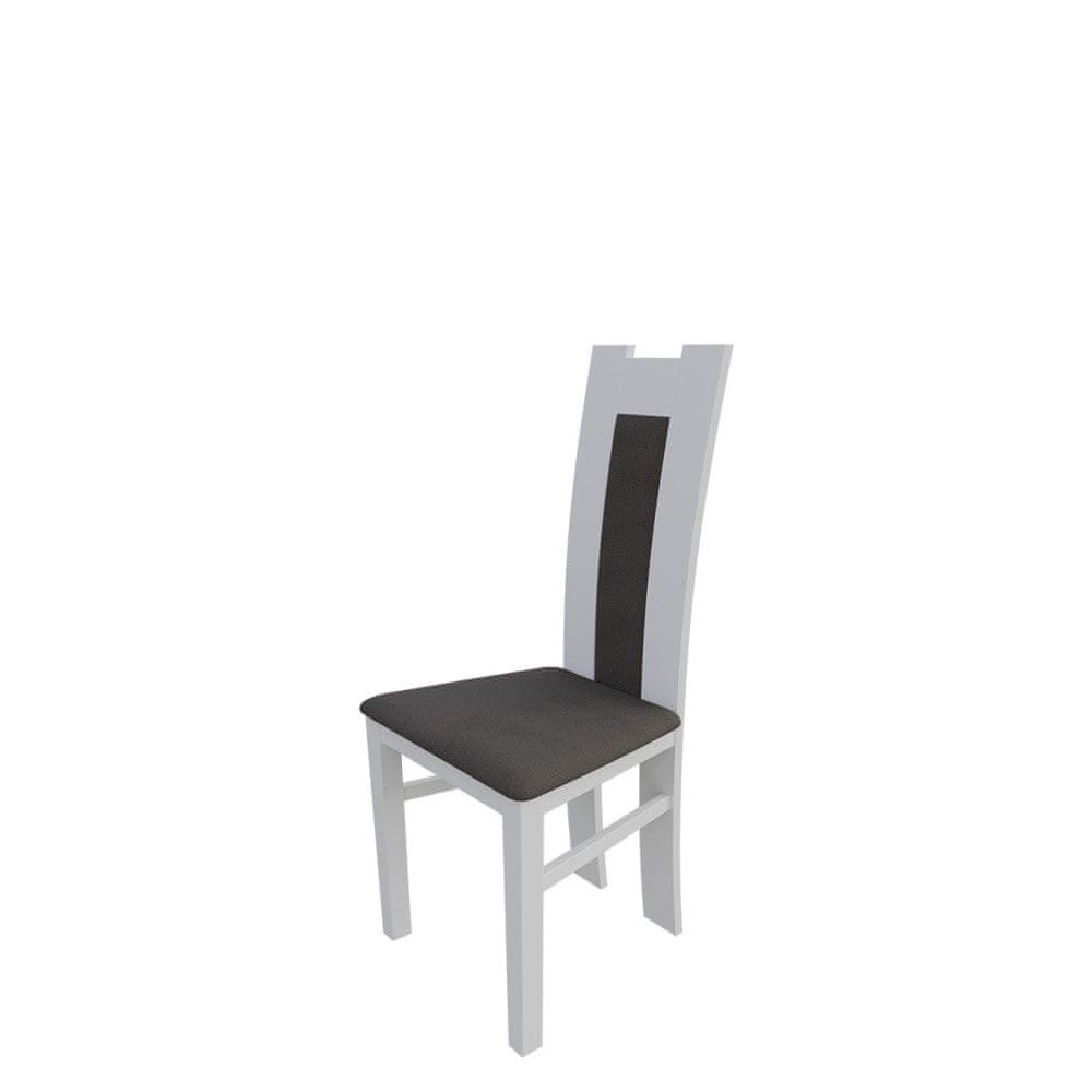 Veneti Jedálenská stolička MOVILE 18 - biela / tmavá hnedá 2