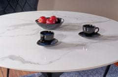 Veneti Okrúhly jedálenský stôl KAMILO - biely / čierny