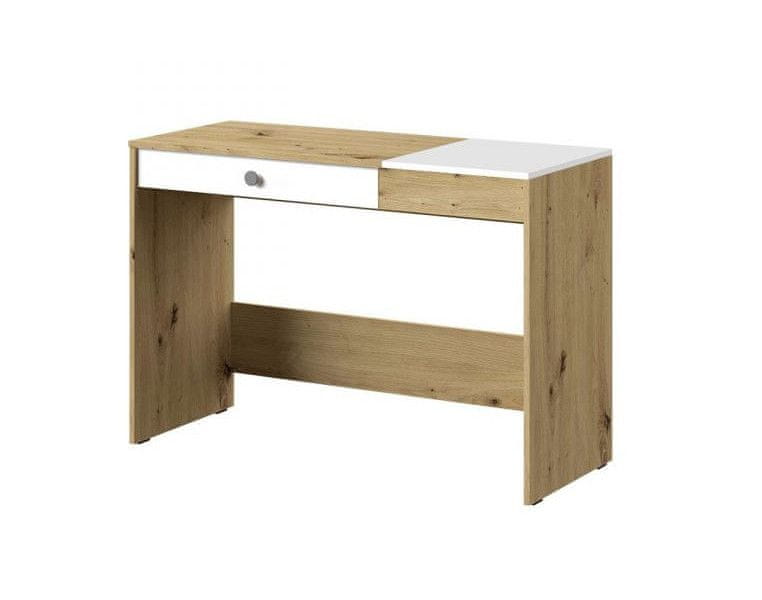 Veneti Písací stôl CHIMA - dub artisan / biely / šedý