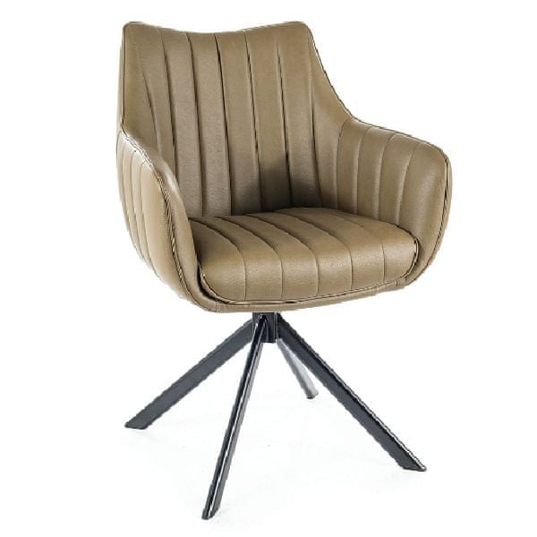 Veneti Otočná stolička OTO 2 - svetlo hnedá / čierna