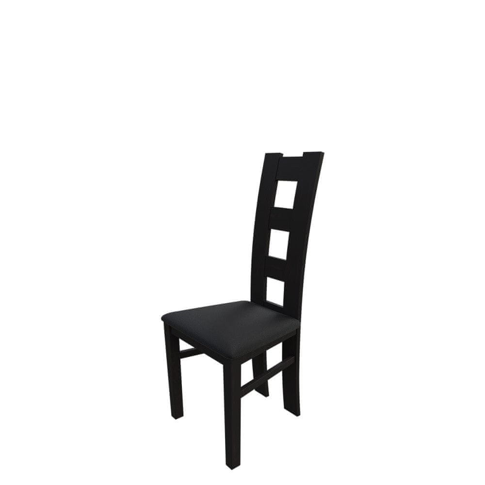Veneti Jedálenská stolička MOVILE 21 - wenge / čierna ekokoža