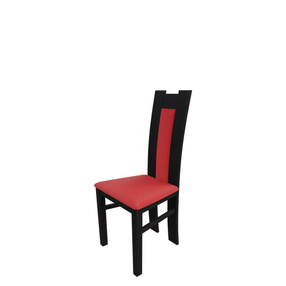 Veneti Jedálenská stolička MOVILE 18 - wenge / červená ekokoža