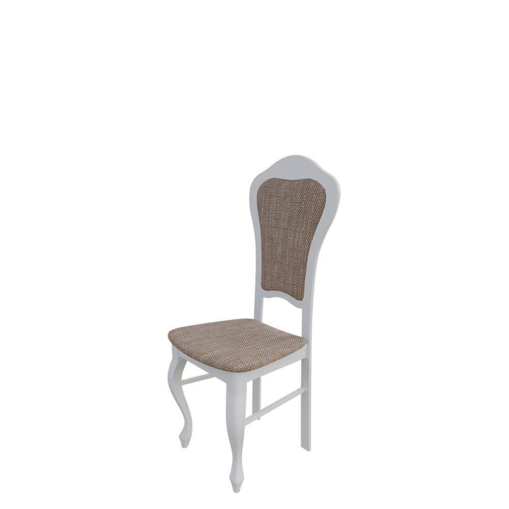 Veneti Čalúnená jedálenská stolička MOVILE 11 - biela / hnedá