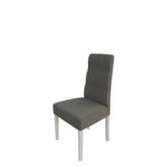 Veneti Jedálenská stolička MOVILE 37 - biela / šedá ekokoža