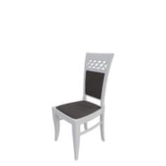 Veneti Jedálenská stolička MOVILE 29 - biela / tmavá hnedá 2