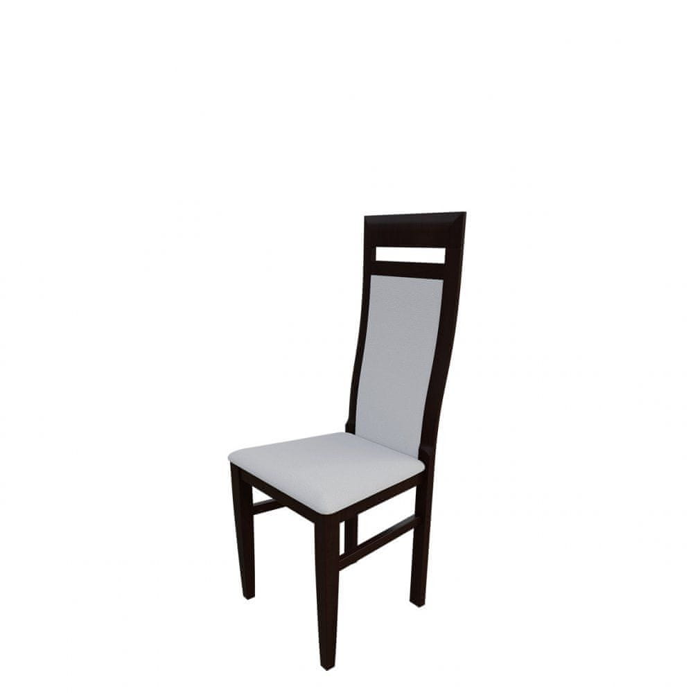 Veneti Jedálenská stolička MOVILE 43 - orech / biela ekokoža