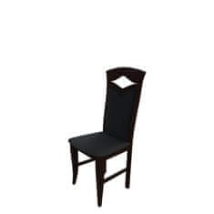Veneti Jedálenská stolička MOVILE 30 - orech / čierna ekokoža