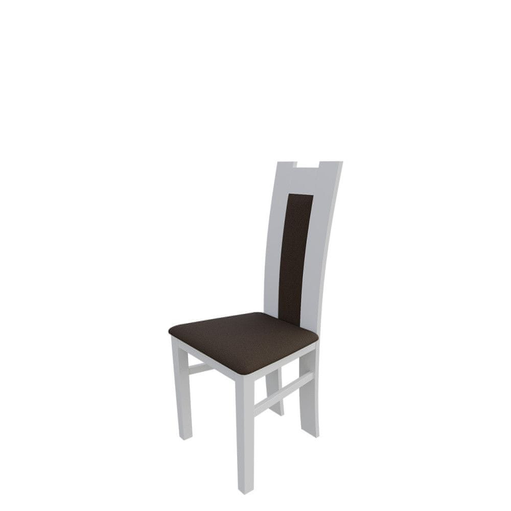 Veneti Jedálenská stolička MOVILE 18 - biela / tmavá hnedá 1