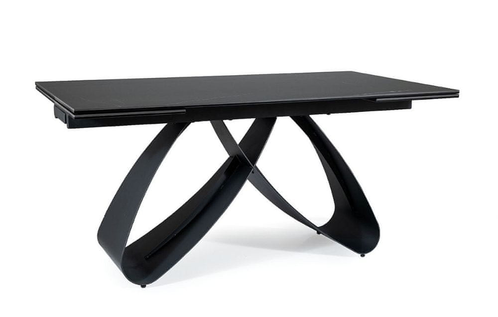 Veneti Rozkladací jedálenský stôl KAITO - čierny