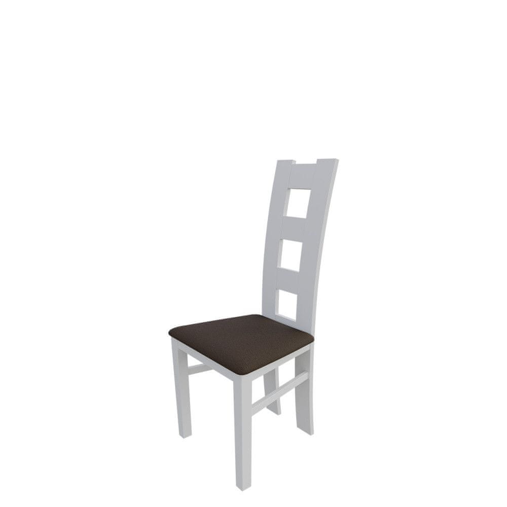 Veneti Jedálenská stolička MOVILE 21 - biela / tmavá hnedá 1